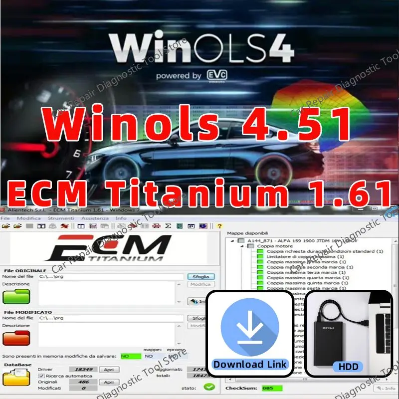 2024 Hot ECM TITANIUM 1.61 + WinOLS 4.51 With Plugins Vmwar +2021Damos+learning PDF+VIDEO send download link or HDD