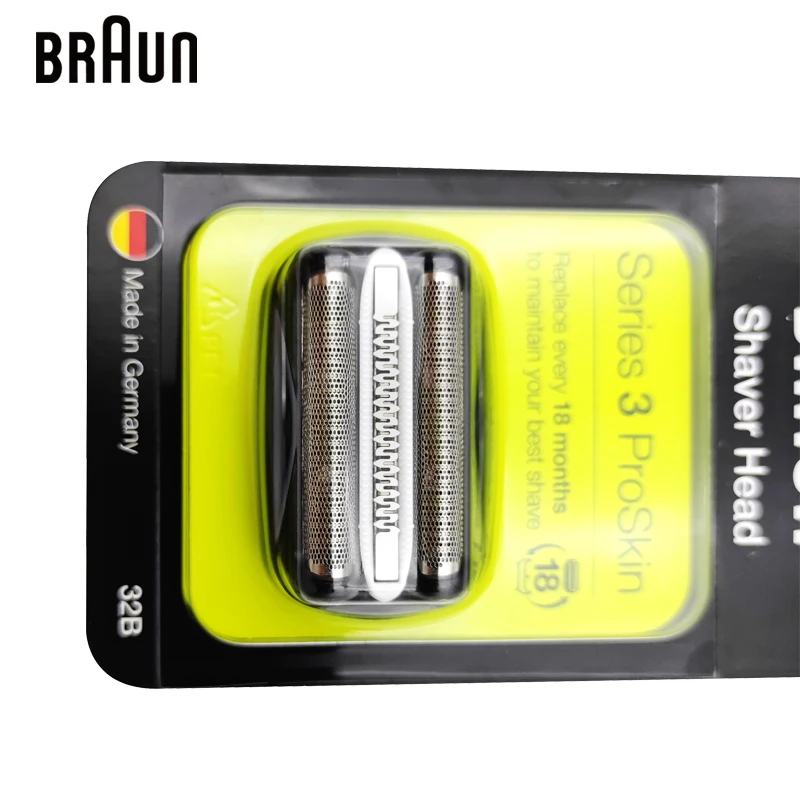 Braun série 3 cassete 32b substituição cabeça de barbear recargas para braun série 3 folha barbeador elétrico s3 3010s 3040s