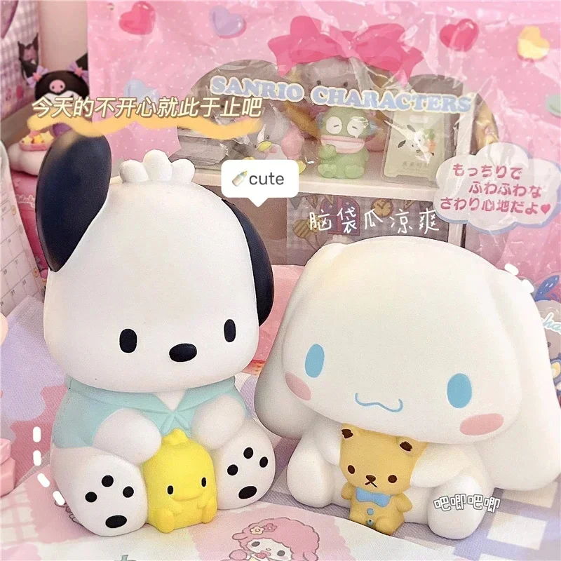 21cm Sanrio Slow Rebound Pinch Cute Pochacco Cinnamoroll Dolls Desktop Decoration Heart Healing Stress Relief Holiday Gift Toys