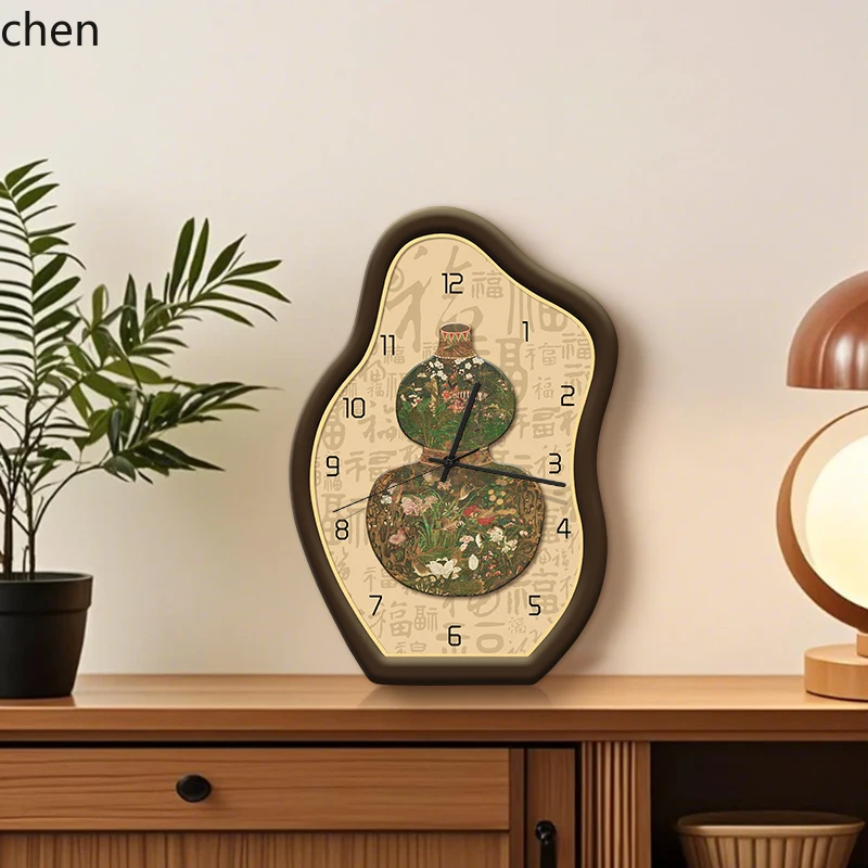 QZT Clock Living Room Wall  Wall-Mounted Desktop Silent Tabletop Clock