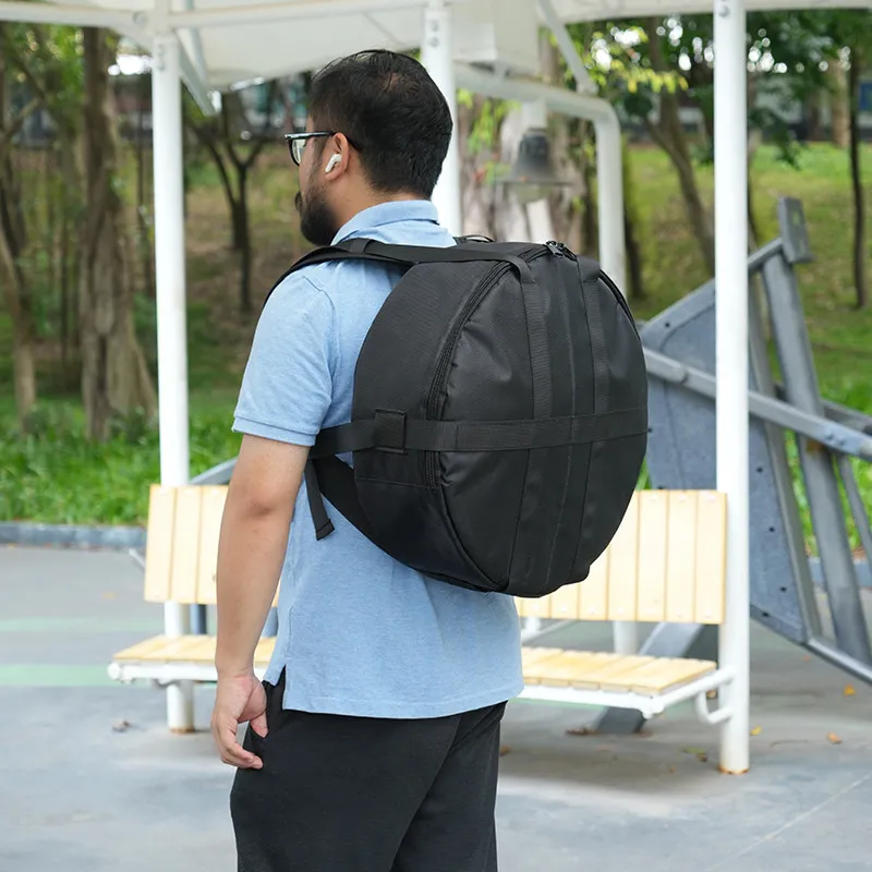 Round drum storage bag, backpack, fitness weight pack, dumbbell piece, shoulder large-capacity barbell