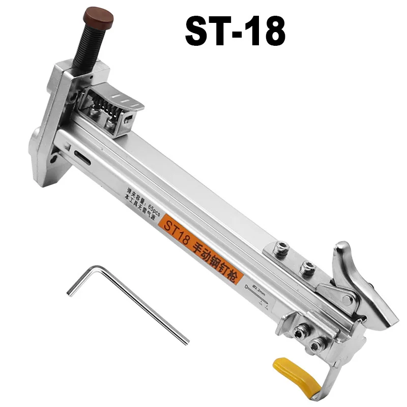 Manual Nail Gun, Steel Shooting ST18 Cement Wire Slot Nailing Tool Straight view 6