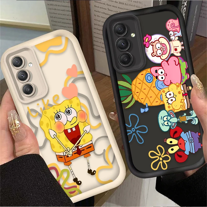 Coque mignonne de dessin animé s-épongeBobs, étui pour Samsung Galaxy A54 A05S A05 A34 A24 A14 A53 A33 A23 A13 A52 A52S A32 A22 A12 A71 A51 A31
