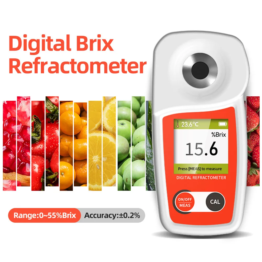 NOHAWK Digital Brix Meter 0-35%/0-55%,±0.2% High Precision Refractometer,Sugar Content Test for Fruits,Juices,Vegetables,Coffee