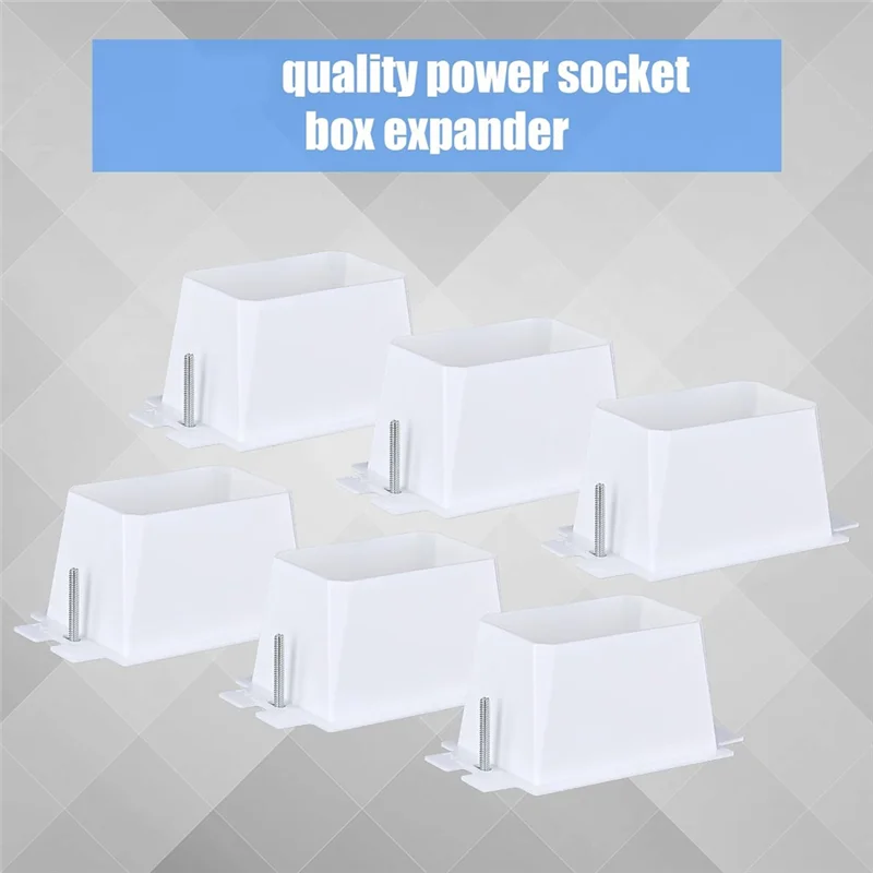 BAAG-6 Pcs Box Extender Single Gang Box Extender con 12 Pz Viti 1 Gang Switch Unit Presa Extender