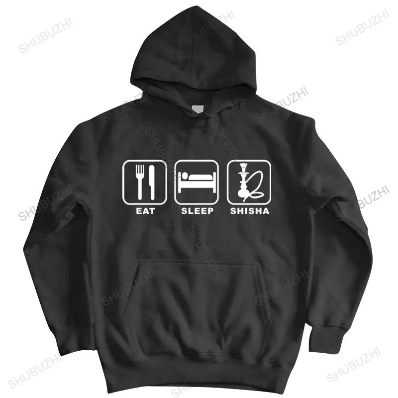 

new arrived coat men brand hoodie eat sleep shisha men's zipper funny humour birthday gift hookah nargile pullover autumn hoody