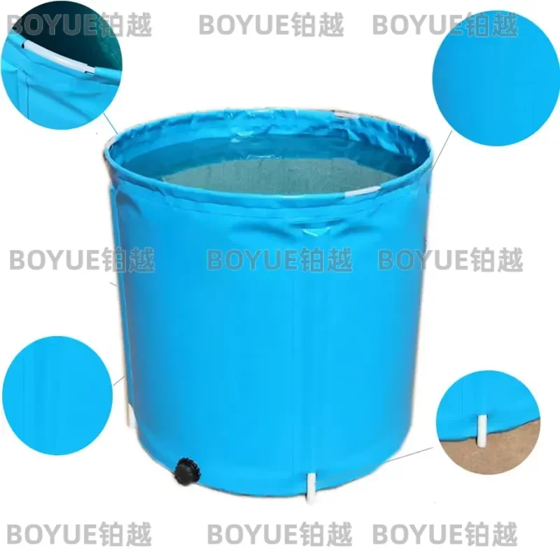 Thickened PVC Canvas Round Foldable Pool Portable Outdoor Bathtub Movable Fish Tank for Kids Swimming and Fry Breeding Water