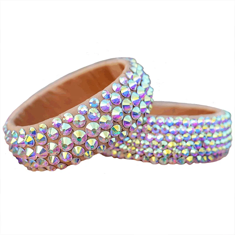 Brazalete de diamantes de imitación para danza del vientre, pulsera abierta, accesorios de rendimiento, joyería, nuevo