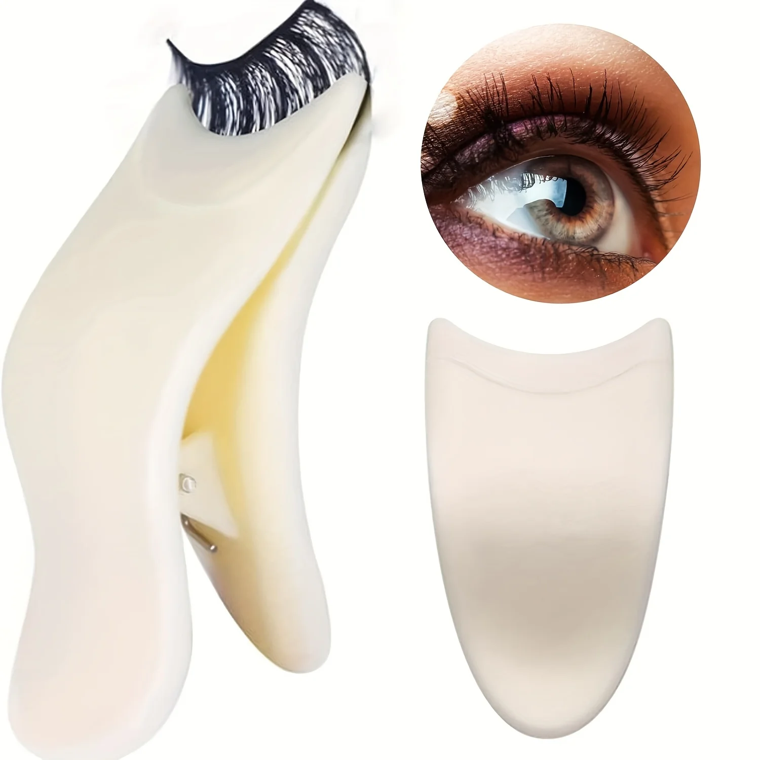 흔들림 방지 속눈썹 어플리케이터 도구 - 초보자를 위한 인체공학적 그립이 있는 전문가용 인조 속눈썹 핀셋, 손쉬운 연장 적용