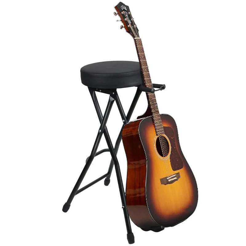 

2025 Foldable Guitar Stool Folk Classical Bass Shelf Performance Teaching Practice Guitar Footstool Seat Type Guitar Chair
