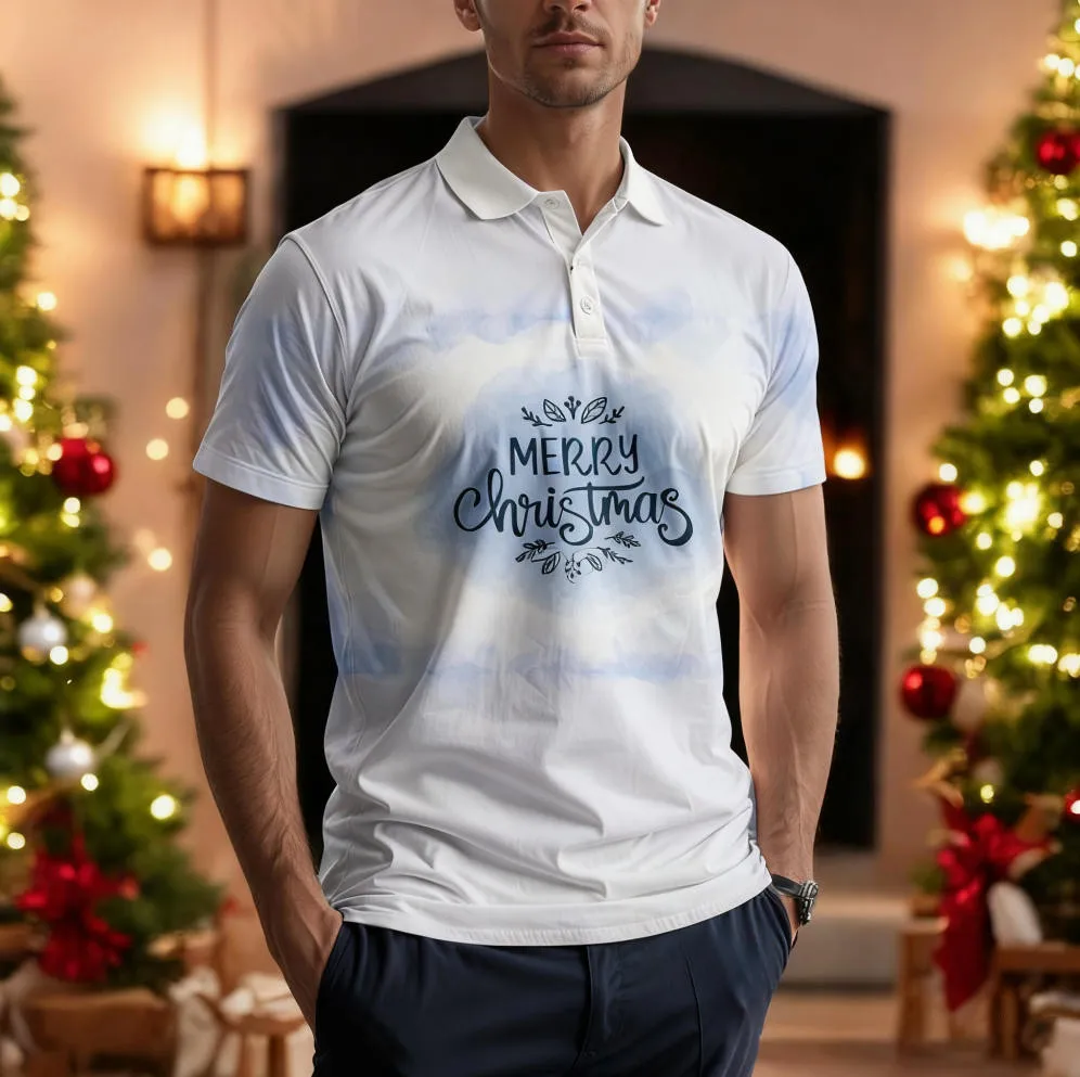 2026 New Christmas themed Fashion Polo shirt Clothing Unisex Christmas T-Shirt Christmas T-Shirt  Year Shirt 3d Printed