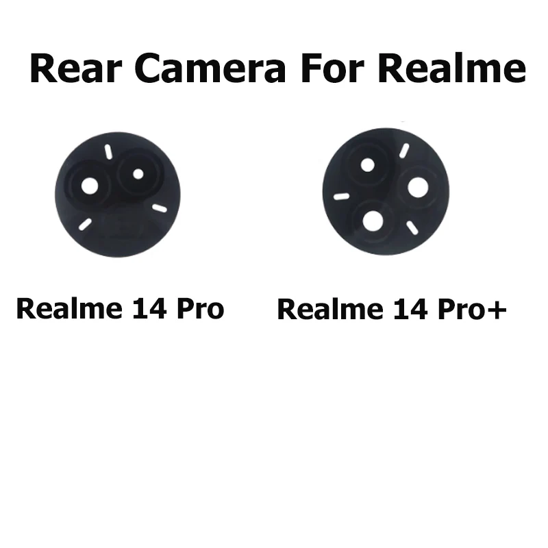 For Realme 14 Pro Pro+ Plus Back Rear Camera Glass Lens Cover With Glue Sticker Adhesive Repair Parts RMX5051 RMX5056