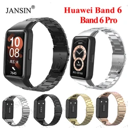 Stainless Steel Band Straps For Huawei Band 6 Wristband Bracelet Replacement Strap For Huawei Band 6 Pro/Honor 6 Metal Correa