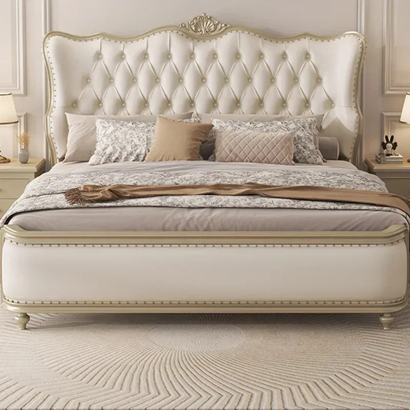 

Эстетическая современная кровать, одеяла, винтажная спальня, роскошное изголовье, двуспальные кровати, королевский размер, комплекты супружеской садовой мебели Camas