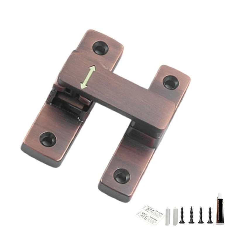 X9FA 90/180 Degree Barn Door Lock Safety Sliding Barn Door Lock Privacy Door Bolt Lock Zinc Alloy Safety Door Lock