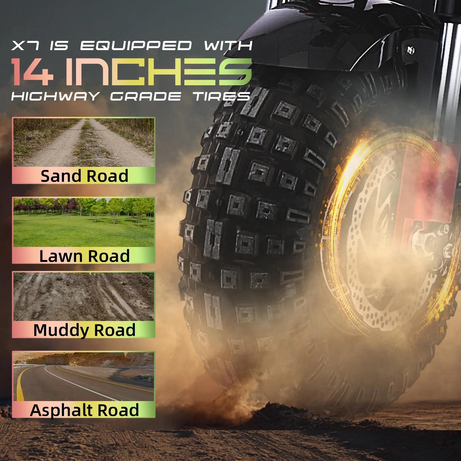 Obarter X7 14 "10000 واط/8000 واط بطارية قابلة للإزالة قابلة للطي سكوتر كهربائي 240 كجم طويلة المدى على الطرق الوعرة الدهون الإطارات trottinette électrique الكبار #5