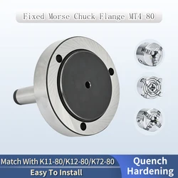 MT4 Chuck Flange Shank Adapter 80MM Fix Type Morse Taper Flange Lathe Chuck MT Chuck