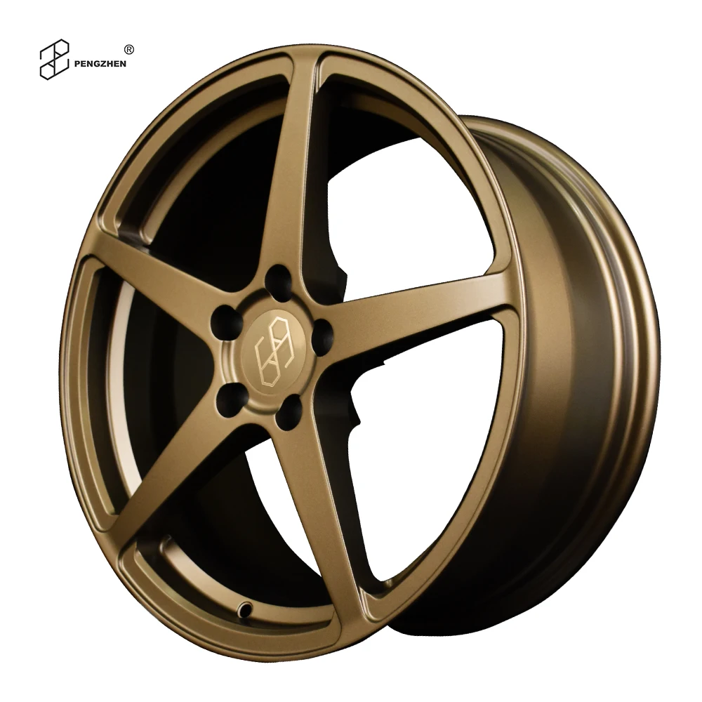 

PENGZHEN Five Spoke Matte Bronze 20 22 Inch 5x114.3 Car Wheels for Mustang