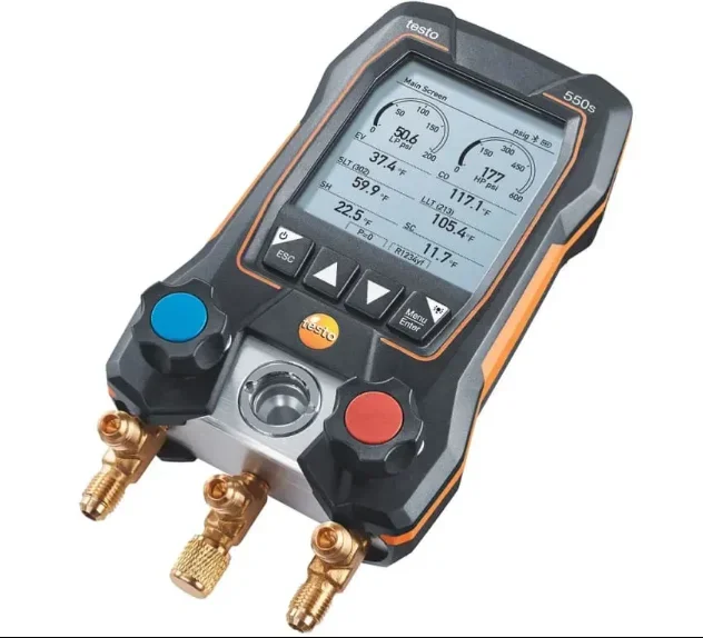0564 5501 Testo 550s 557s Basic Set - Intelligent Digital Refrigerant Meter with Wired Clamp-on Temperature Probe in Stock