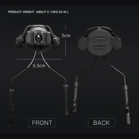 Universal Helmet Headset Mount | 19-21mm Rail Adapter | for Outdoor Comms & Cycling Radios