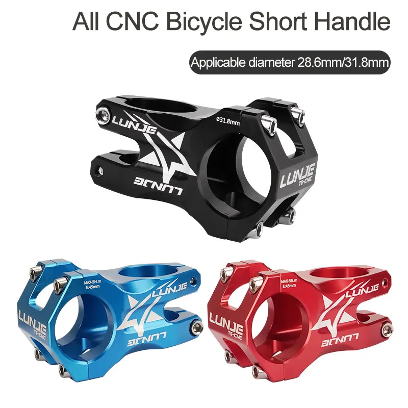 

Aluminum Alloy MTB Bicycle Stem 31.8x45mm High-strength Short Handlebar Ultralight Road Bicycle Short Riser Mountain Bike Stem