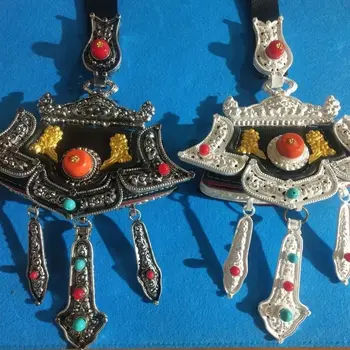 Tibet takı yetişkin taklit gümüş alaşımlı bel aksesuarları bel zinciri kolye yangın orak