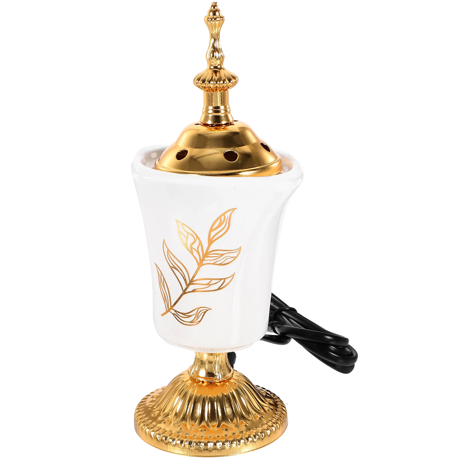 

Incense Burner Plug-in Censer Holder Decorative Aroma Electric Burners White Retro Office