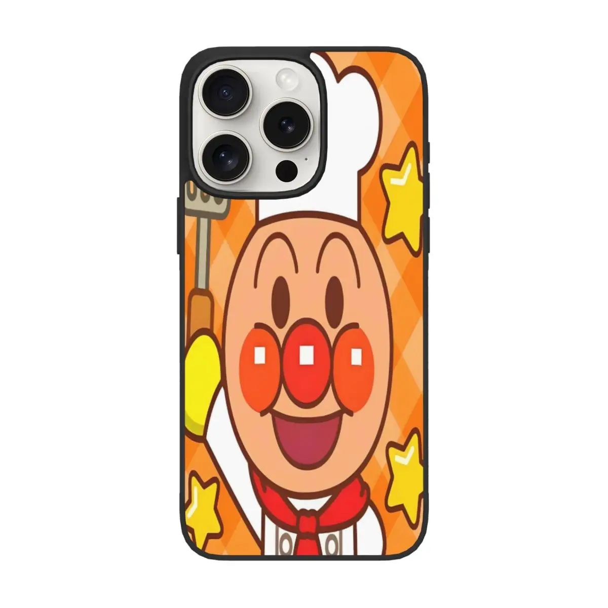 

For iPhone 15 Pro Pro Max Anpanmand Anime Cartoon Case TPU Soft Phone Cover Baikinman Dokinchan Horaman Melon girl Phone Case