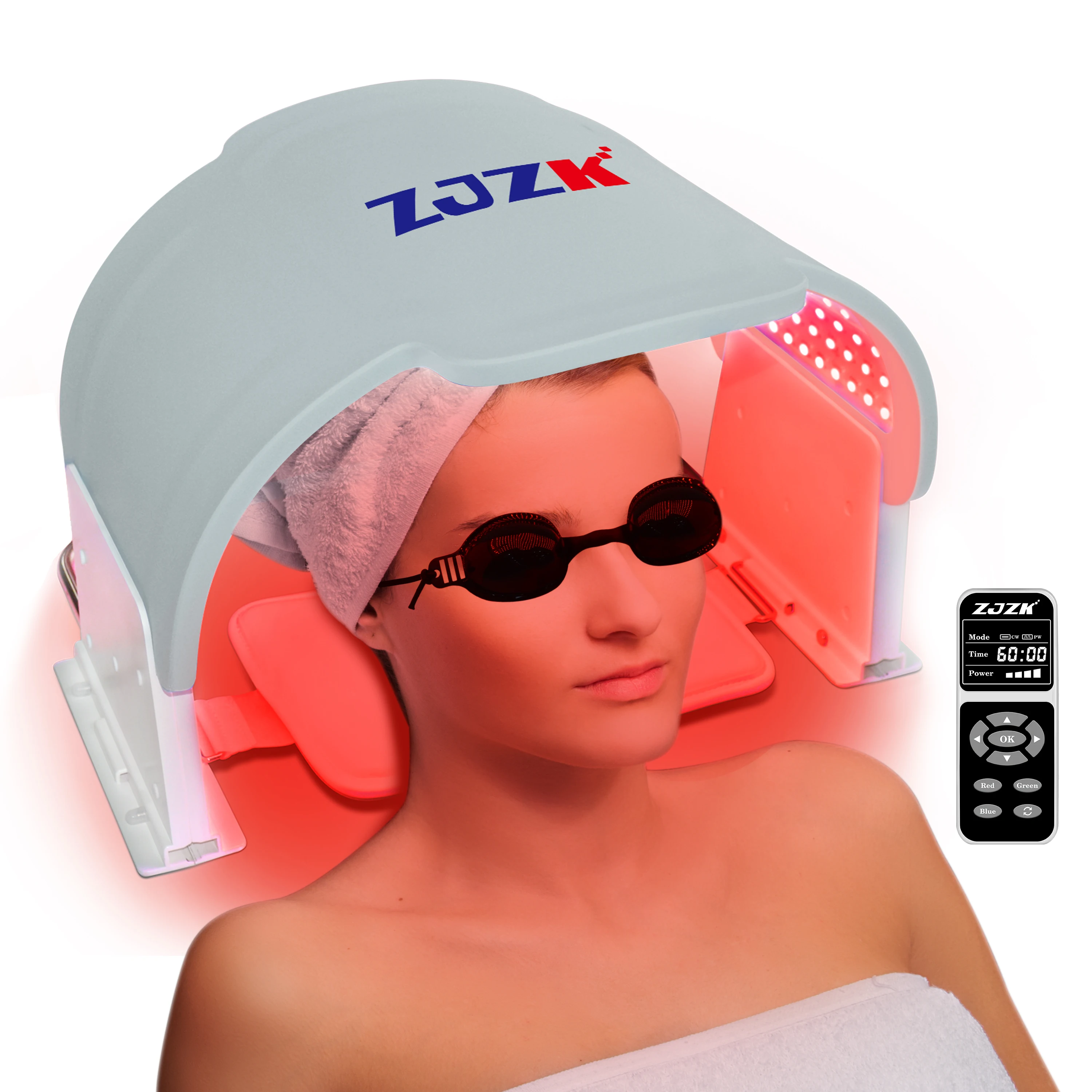 ZJZK 990Chips Light Therapy Mask Wireless Lamp Beauty Wrinkle 660nm 850nm 940nm Facial Mask For Led Lamp Proliferated Collagen