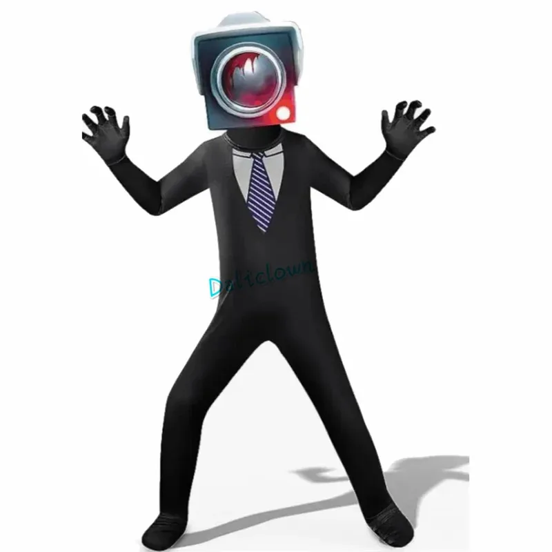 Skibidi Toilet Cosplay Costume Camara Camera Man Tv Speaker Man Cosplay Skibidi Toilet Costume Game Clothes Suit Mask Kids Adult