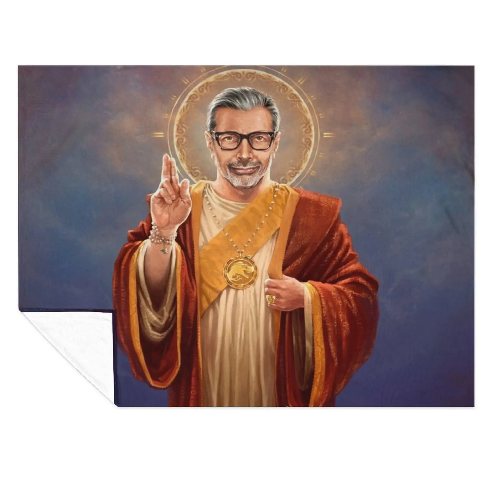 

Saint Jeff of Goldblum - Jeff Goldblum Original Religious Painting Throw Blanket for babies Stuffeds For Sofa Thin Blankets