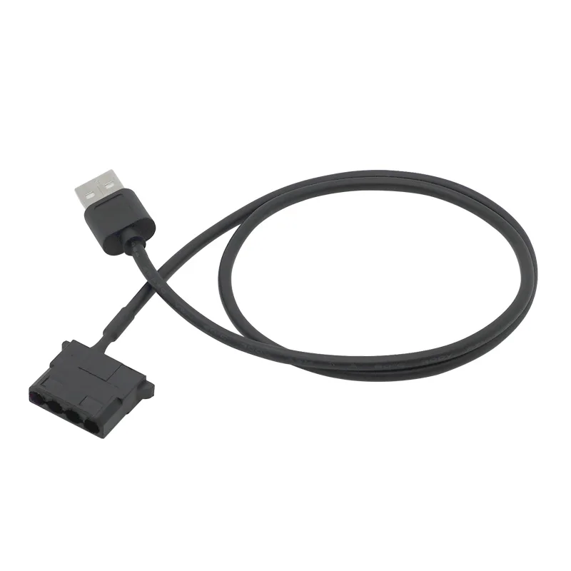 Connecteur USB vers Molex pour ventilateur de refroidissement d'ordinateur, 4 broches, câble adaptateur, 1 pièce