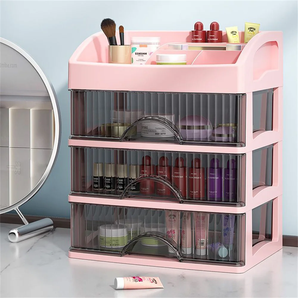 Desktop Storage Box Large Capacity Stationery Cosmetics Storage Rack Drawer Type Multi-functional Desktop Organizer