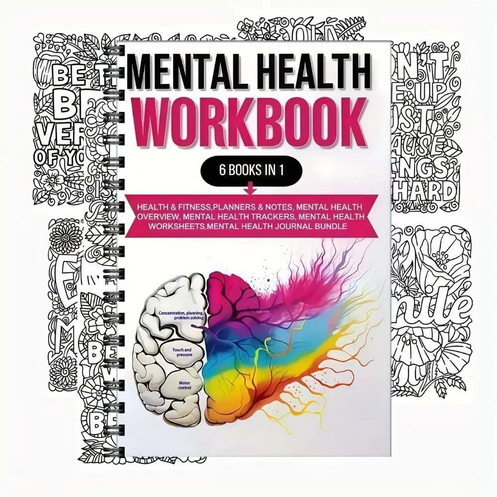 6 Books In 1 Mental Health Workbooks Cognitive Behavioral Exercises Emotion Tracker Mental Wellness Notebook Relaxation Technic