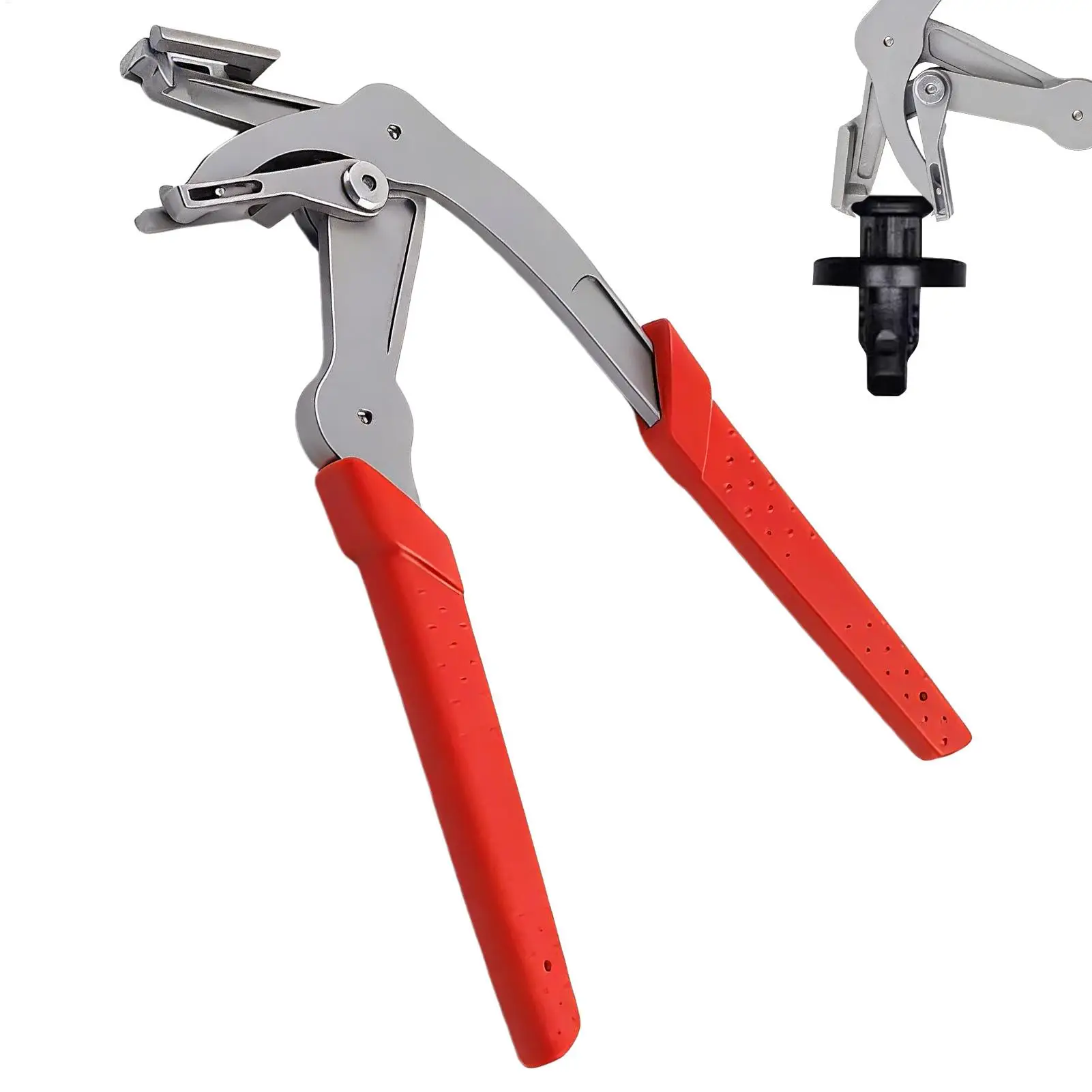

Spring-Loaded Car Clip Pliers Ergonomic Trim & Fastener Removal Tool for Cars Trucks SUVs, Heavy-Duty Door Panel Clip Pliers