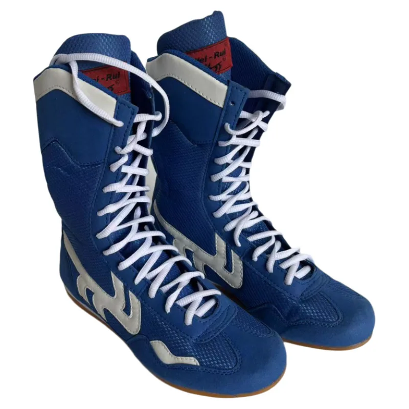 2026 High Top Size 35-46 Men Sambo Shoes Wrestling Shoe Training and Competitions Shoe Breathable Combat Sneakers Lace Up Boots