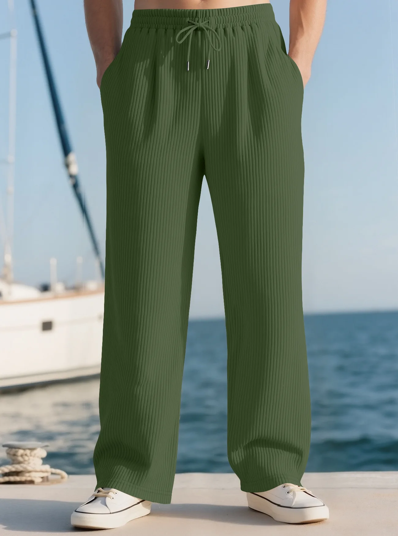 Men High Waist Wide Leg Pants Straight Loose Fit Versatile Casual Sweatpants New Stylish Sport Trousers for Everyday Daily Wear