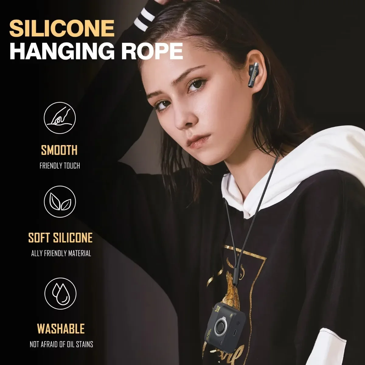 ONIKUMA T18 سماعة لاسلكية تعمل بالبلوتوث سماعات الكمون المنخفض الموسيقى الألعاب الرياضة سماعة إلغاء الضوضاء سماعات أذن محيطة مجسمة #5