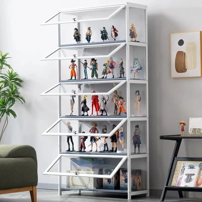 

custom.Multi-Level Storage Cabinet Organizer Shelf with Handle Office Display Cabinet Supermarket Rack Storage
