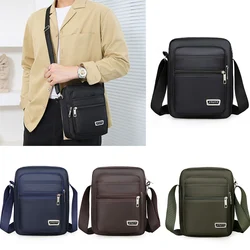 Man Nylon Adjustable Shoulder Strap Bag Casual Waterproof Zipper Pocket Handbag Fashion Travel Male Bag