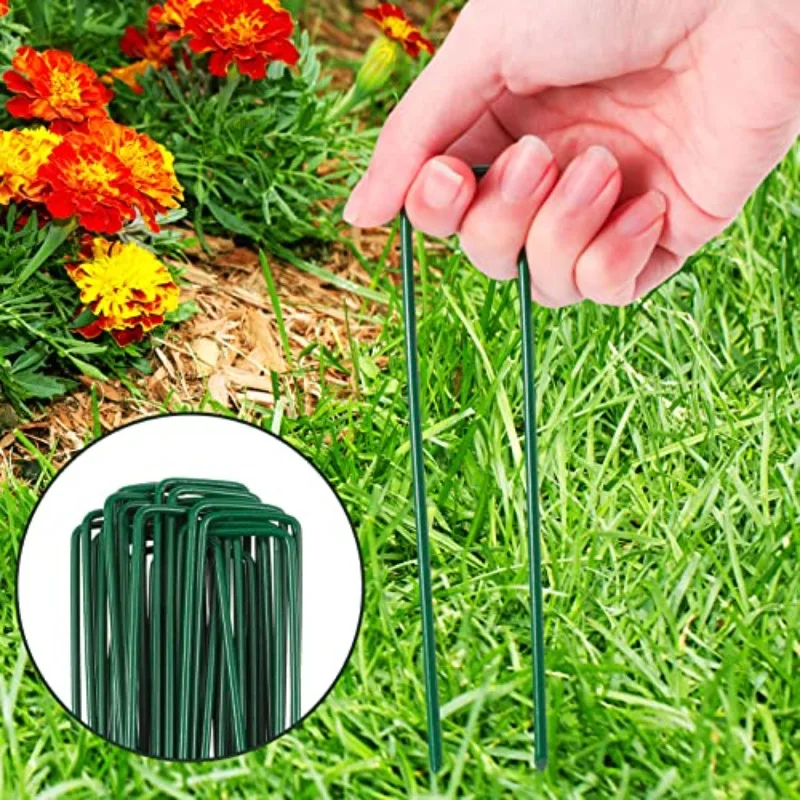 20/10 قطعة على شكل حرف U حديقة دبابيس المشهد ستابلز حصص ستابلز الثقيلة ساحة الحديقة خيمة حصص تأمين أوتاد سبايك سياج حصة #2