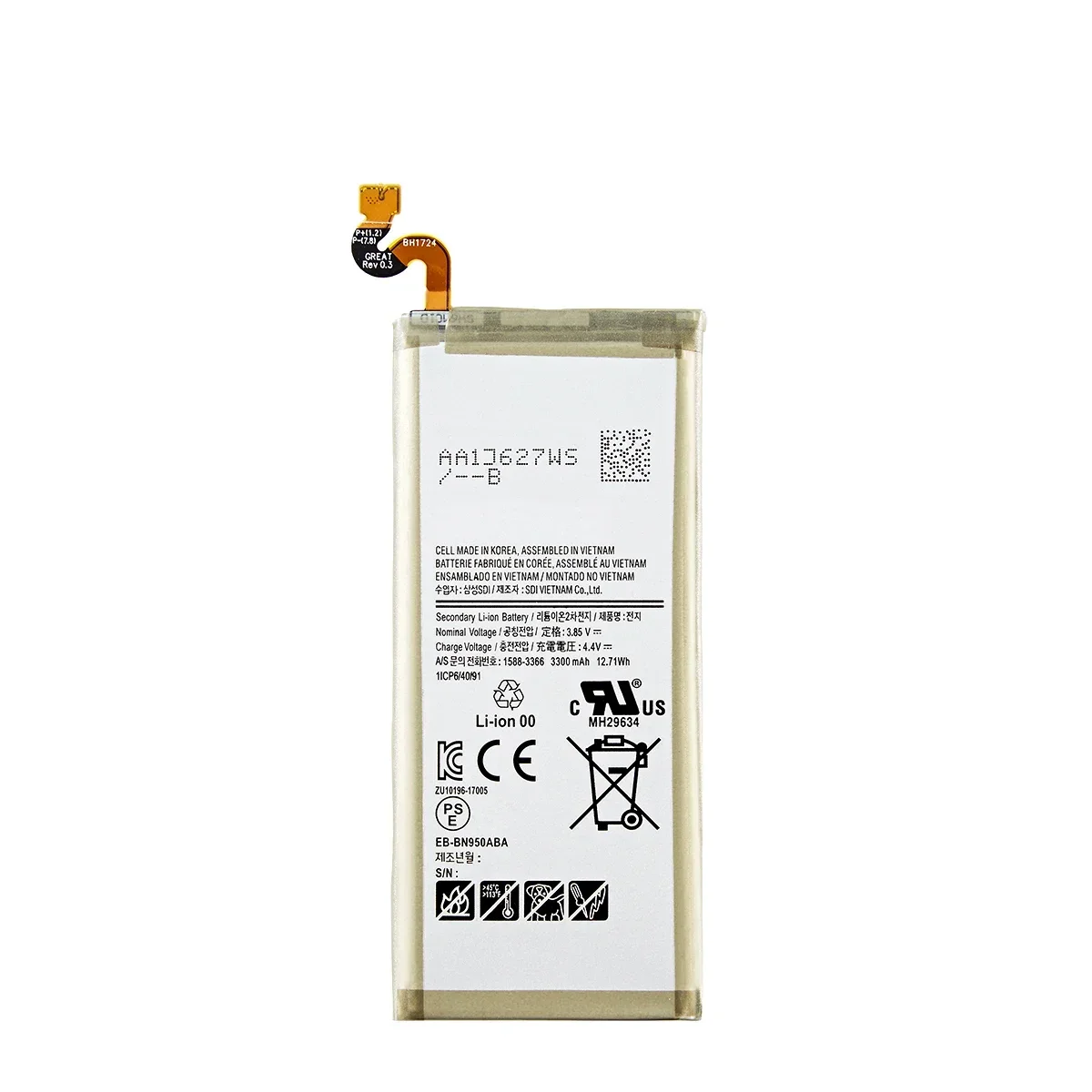 サムスンギャラクシーノート用バッテリー,EB-BN950ABA, EB-BN950ABE, 3300mAh,n9500,n9508,SM-N950,n950f,u,n950a,n950n,ツール,新品