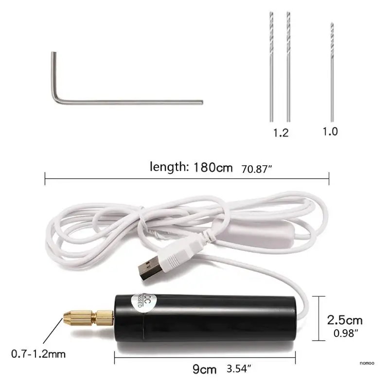 Corded Hand Drill Micro Small L Pin for Wood Resin Plastic Jewelry Making Crafts for DIY 5V USB Plug