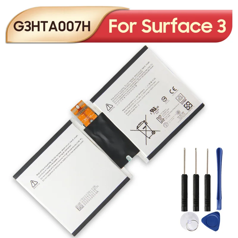 Original Replacement Tablet Battery G3HTA007H For Microsoft Surface 3 1645 Surface3 G3HTA003H G3HTA004H 7270mAh with Tools