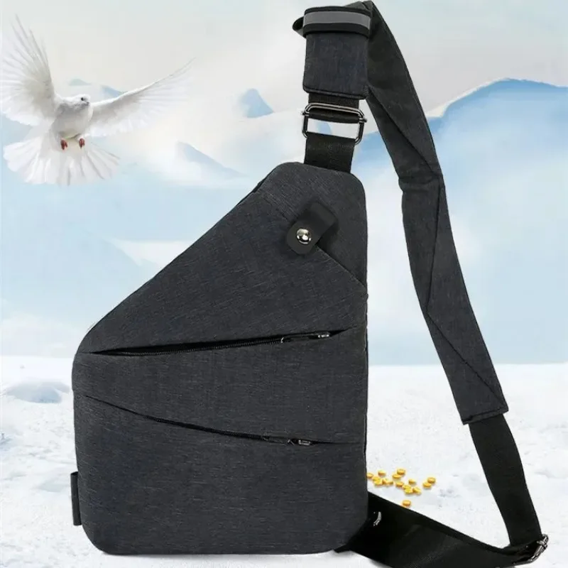 Wander Plus Anti Theft Crossbody Bag Slim Sling Bag Chest Bag with Adjustable Strap Large Capacity Ideal for Safe and Stylish