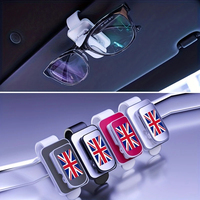 Car Sun Visor Glasses Clip UK Flag Logo For MINI Cooper Countryman Clubman R55 R56 R60 F54 F55 F56 F60 Auto Accessories