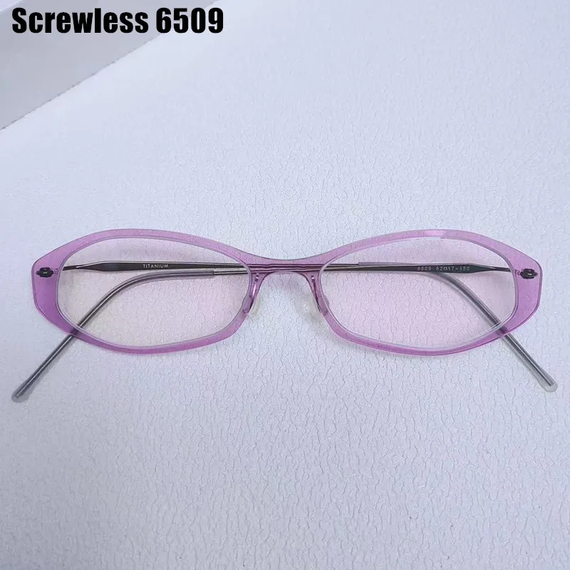 

Датские безвинтовые титановые оправы для очков, женские, нестандартной квадратной формы, ультралегкие, модель 6509, мужские дизайнерские оправы для очков