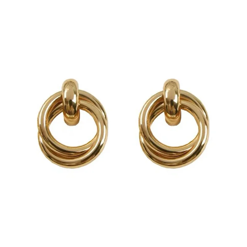 Fashion Metal Women Drop Earrings Hollow Geometric Dangle Earrings for Girls Punk Round Earrings Fashion Brincos Gift