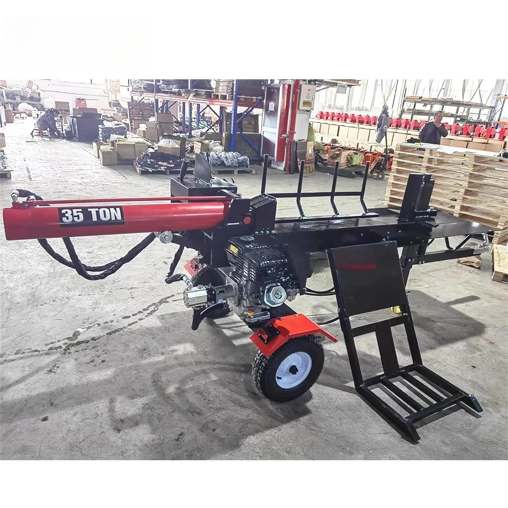 35 Ton Professional Wood-Working Forest Timber Wood Log Splitter With Hydraulic Log Lifter Arm