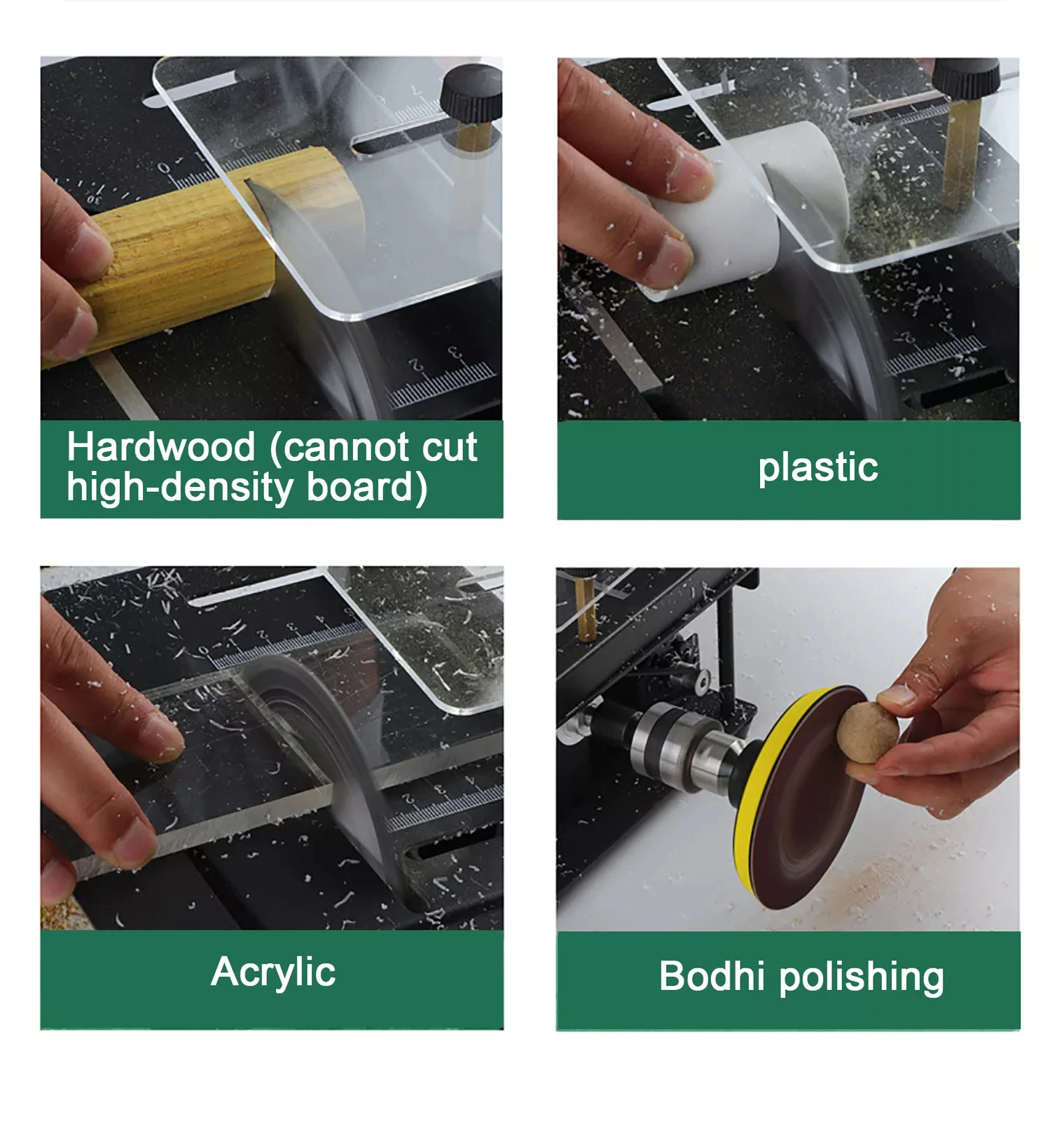 DIY Mini Precision Table Saw, Serra de corte multifuncional, Máquina para madeira